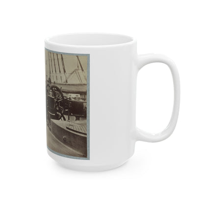 Admiral Farragut And Captain Drayton On Deck Of U.S. Frigate Hartford 001 (U.S. Civil War) White Coffee Mug