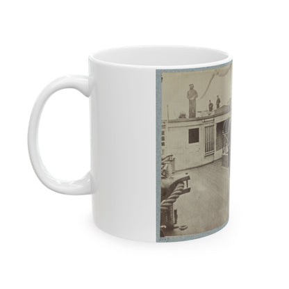 Admiral Farragut And Captain Drayton On Deck Of U.S. Frigate Hartford 001 (U.S. Civil War) White Coffee Mug