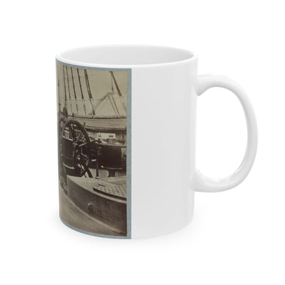 Admiral Farragut And Captain Drayton On Deck Of U.S. Frigate Hartford 001 (U.S. Civil War) White Coffee Mug