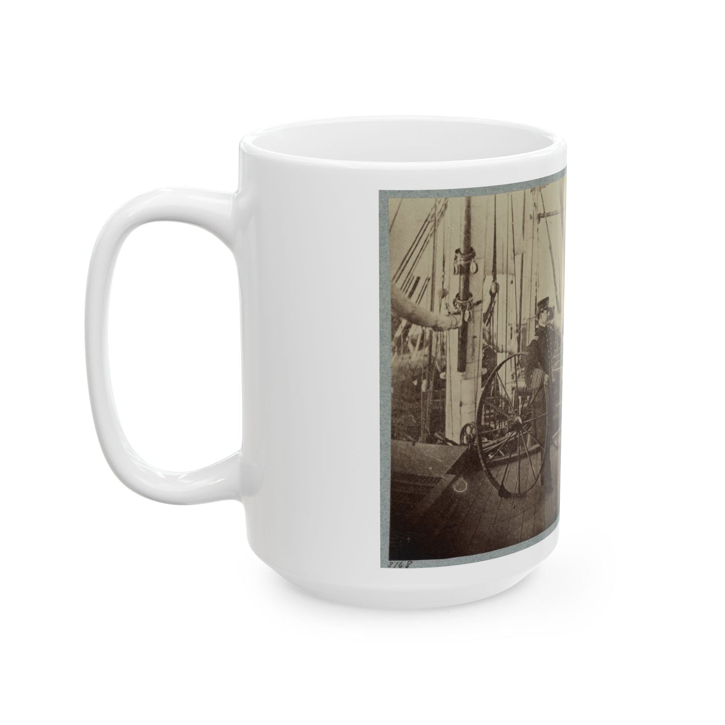 Admiral Farragut And Captain Drayton On Deck Of U.S. Frigate Hartford (U.S. Civil War) White Coffee Mug