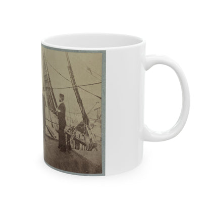 Admiral Farragut And Captain Drayton On Deck Of U.S. Frigate Hartford (U.S. Civil War) White Coffee Mug