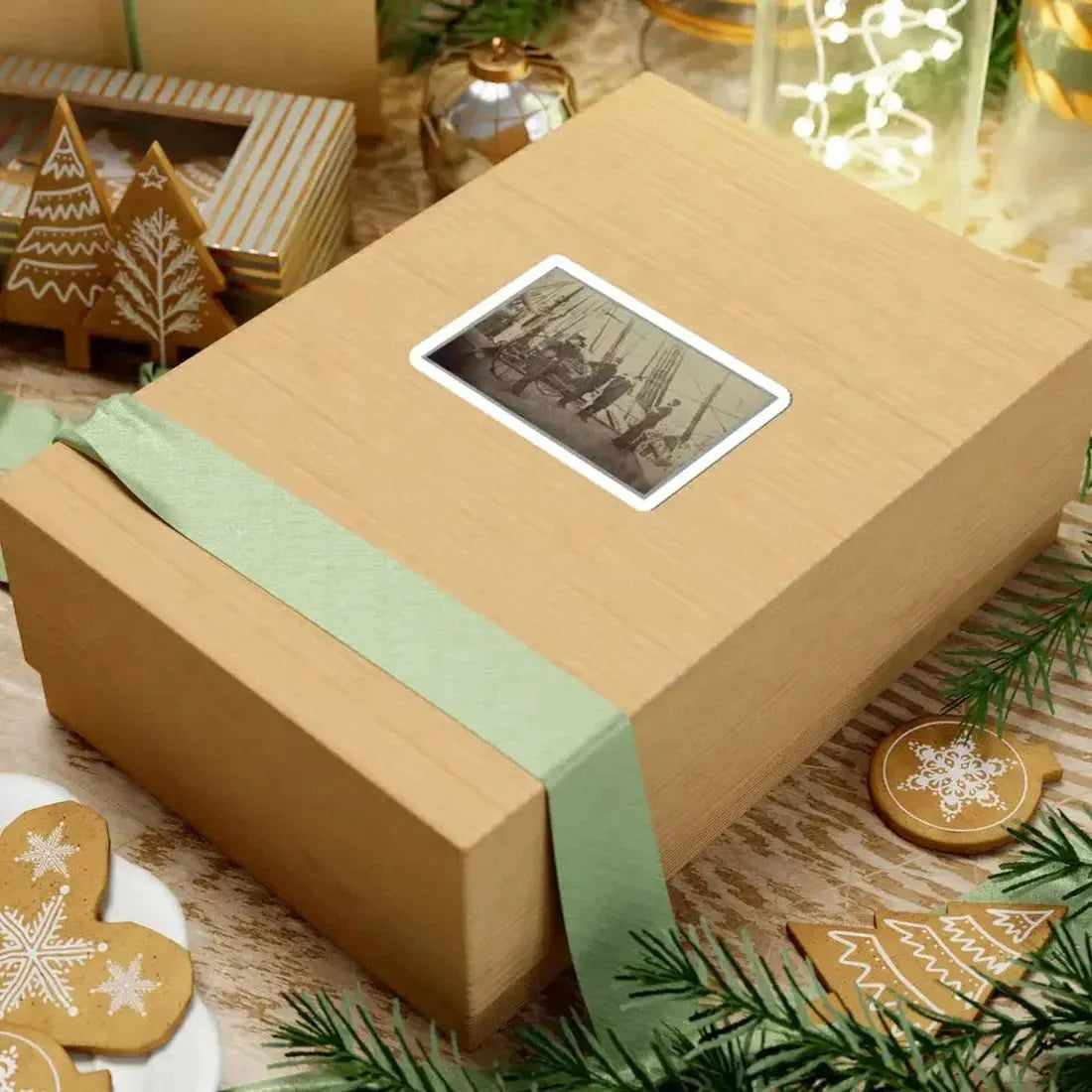 Admiral Farragut and Captain Drayton on Deck of U.S. Frigate Hartford (U.S. Civil War) STICKER Vinyl Kiss-Cut Decal - The Sticker Space