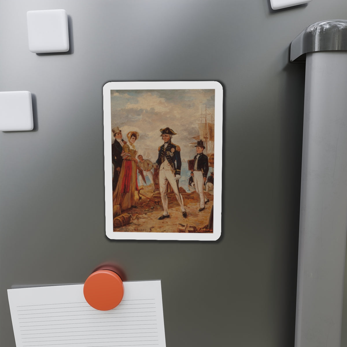 Admiral Nelson (Magazine Illustration) Refrigerator Magnet-The Sticker Space