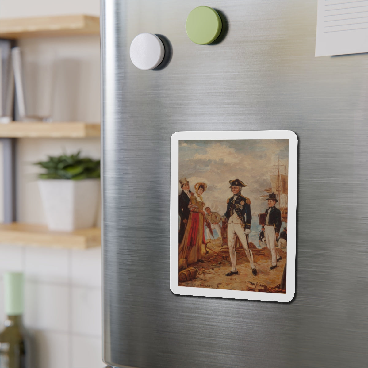 Admiral Nelson (Magazine Illustration) Refrigerator Magnet-The Sticker Space