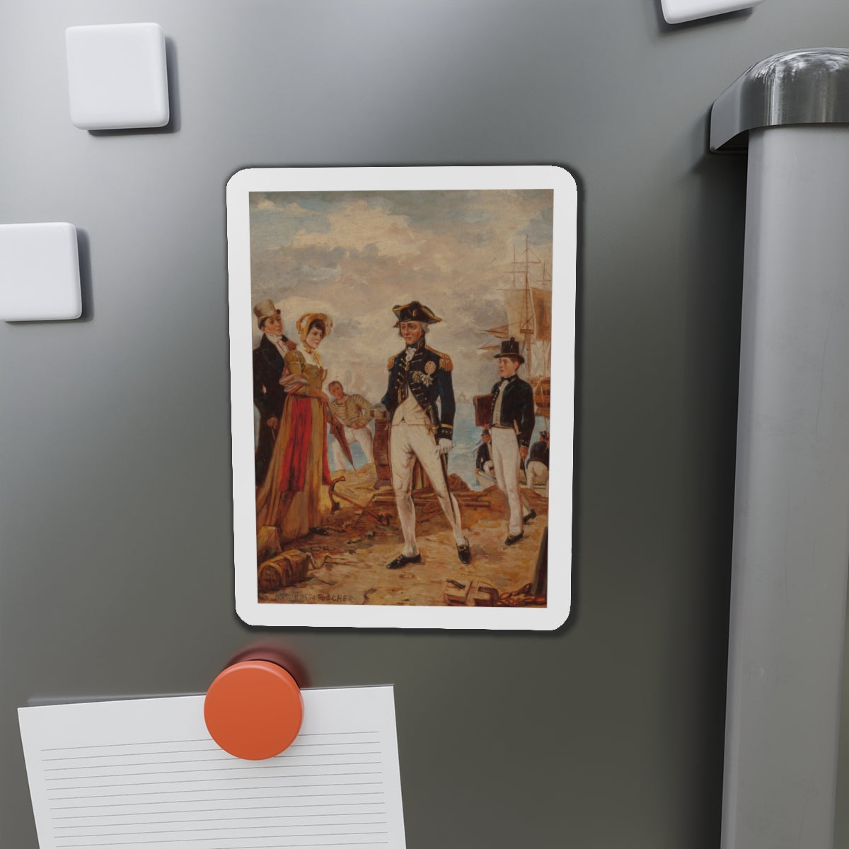 Admiral Nelson (Magazine Illustration) Refrigerator Magnet-The Sticker Space