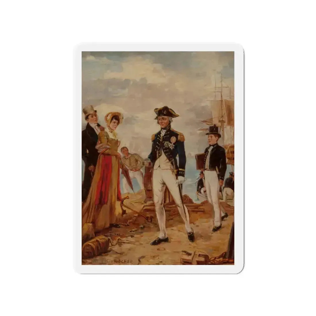 Admiral Nelson (Magazine Illustration) Refrigerator Magnet - The Sticker Space