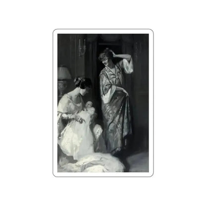 Admiring Baby, story illustration, 1914 (Magazine Illustration) STICKER Vinyl Die-Cut Decal - The Sticker Space