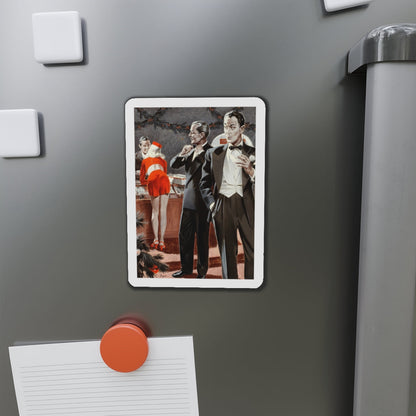 Admiring the Bellhop, Argosy pulp magazine story illustration (Magazine Illustration) Refrigerator Magnet-The Sticker Space