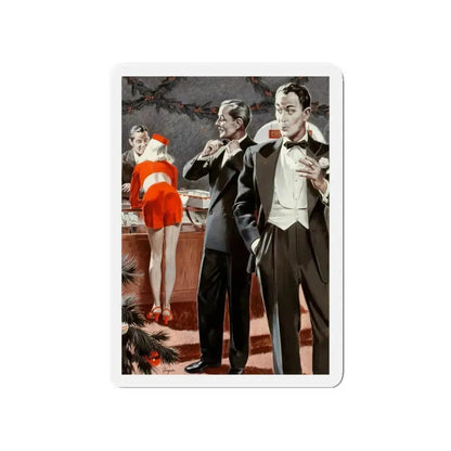 Admiring the Bellhop, Argosy pulp magazine story illustration (Magazine Illustration) Refrigerator Magnet 4 Inch - The Sticker Space