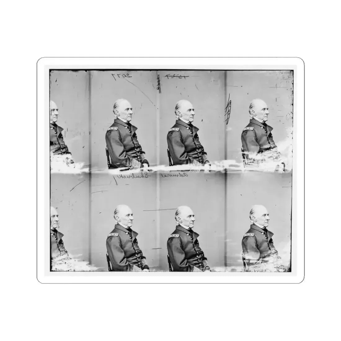 Adml. Shubrick, U.S.N. (U.S. Civil War) STICKER Vinyl Kiss-Cut Decal 4 Inch White - The Sticker Space