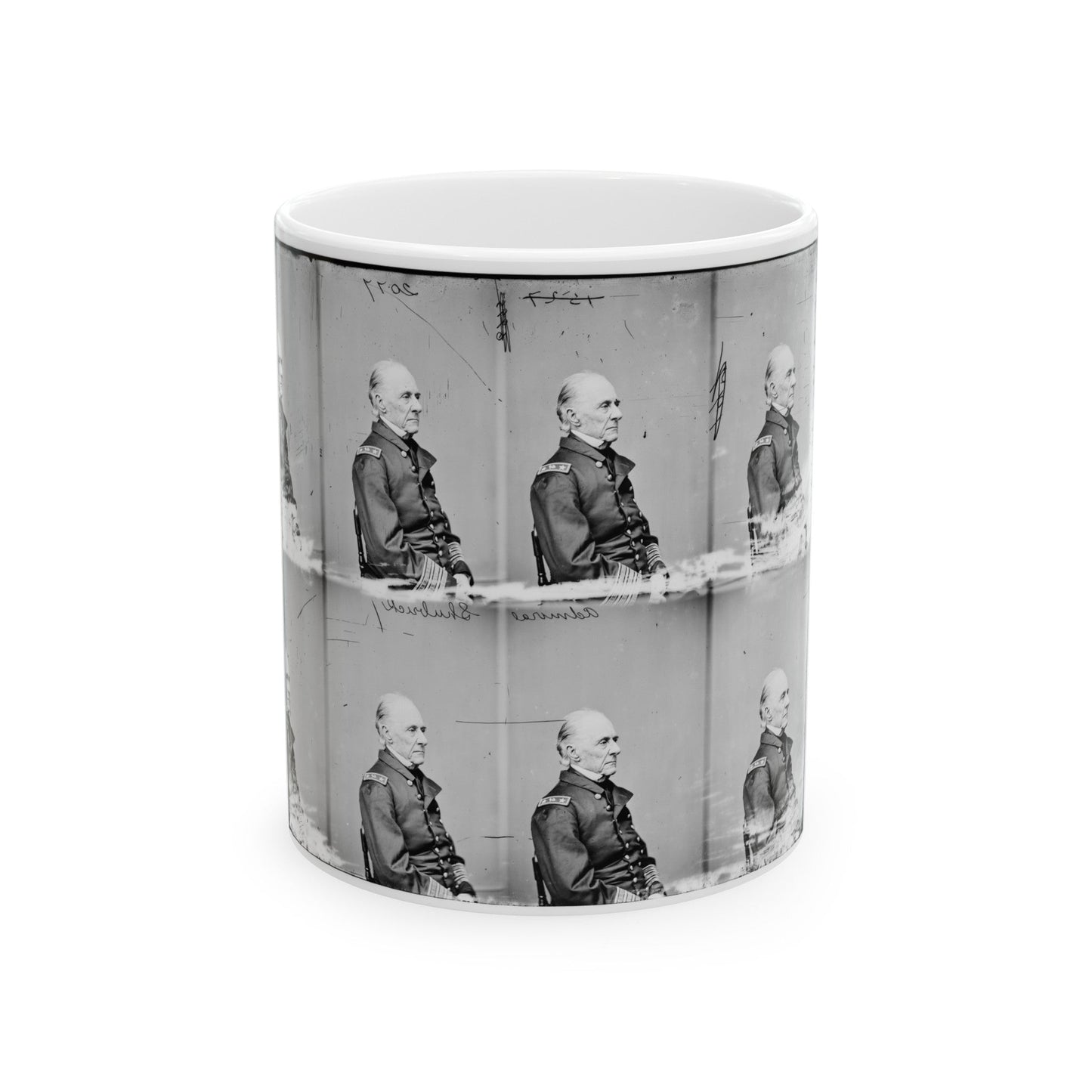 Adml. Shubrick, U.S.N. (U.S. Civil War) White Coffee Mug-11oz-The Sticker Space