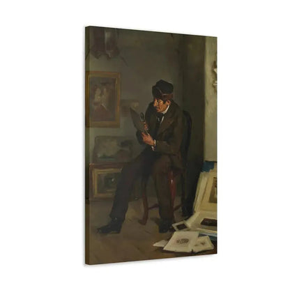 Adolf von Becker (1831-1909) The Art Expert - Canvas Wall Art - The Sticker Space