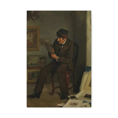 Adolf von Becker (1831-1909) The Art Expert - Canvas Wall Art - The Sticker Space