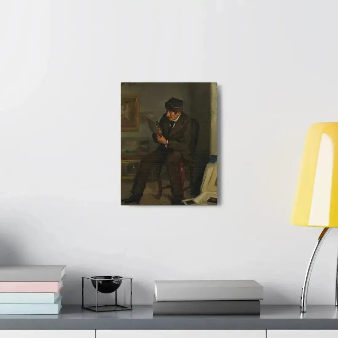 Adolf von Becker (1831-1909) The Art Expert - Canvas Wall Art - The Sticker Space