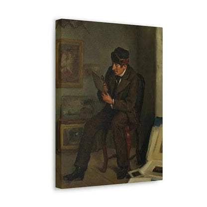 Adolf von Becker (1831-1909) The Art Expert - Canvas Wall Art - The Sticker Space