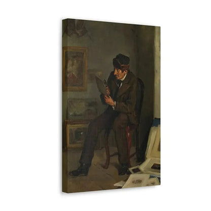 Adolf von Becker (1831-1909) The Art Expert - Canvas Wall Art - The Sticker Space