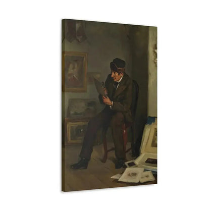 Adolf von Becker (1831-1909) The Art Expert - Canvas Wall Art - The Sticker Space