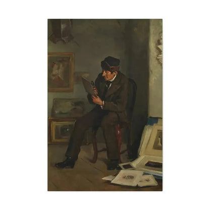 Adolf von Becker (1831-1909) The Art Expert - Canvas Wall Art - The Sticker Space