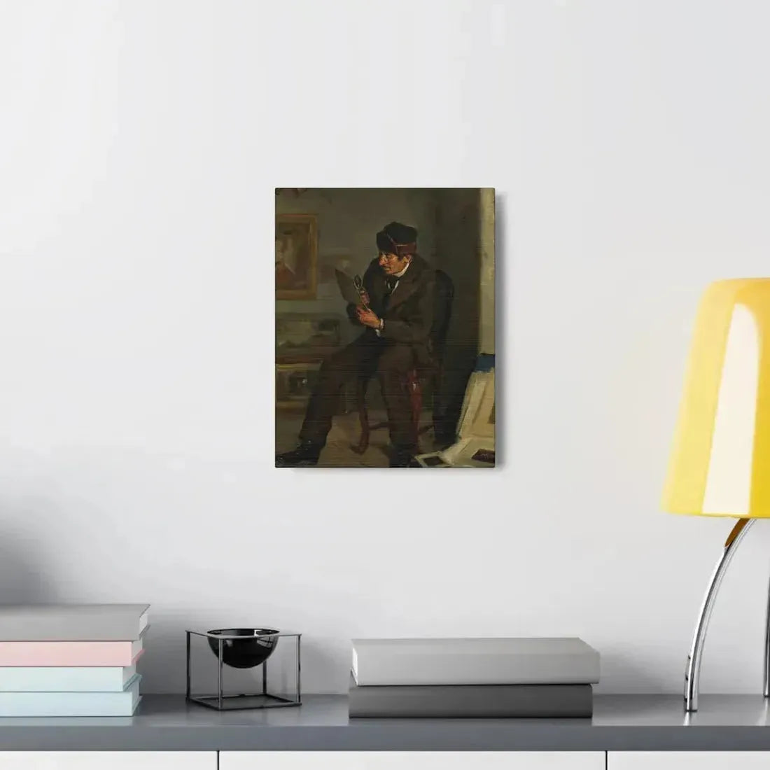 Adolf von Becker (1831-1909) The Art Expert - Canvas Wall Art - The Sticker Space