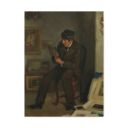 Adolf von Becker (1831-1909) The Art Expert - Canvas Wall Art - The Sticker Space