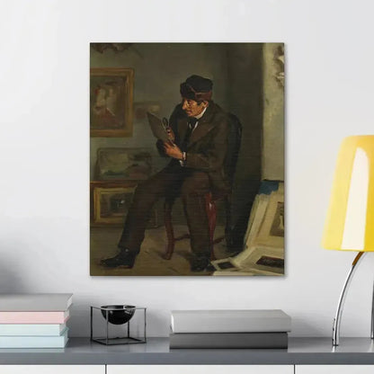 Adolf von Becker (1831-1909) The Art Expert - Canvas Wall Art - The Sticker Space
