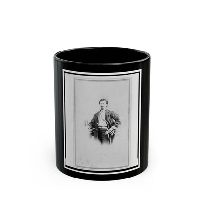 Adolph Metzner, Union Officer In The 32nd Indiana Regiment, Full-Length Portrait, Standing, Facing Front (U.S. Civil War) Black Coffee Mug