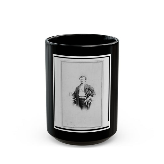 Adolph Metzner, Union Officer In The 32nd Indiana Regiment, Full-Length Portrait, Standing, Facing Front (U.S. Civil War) Black Coffee Mug