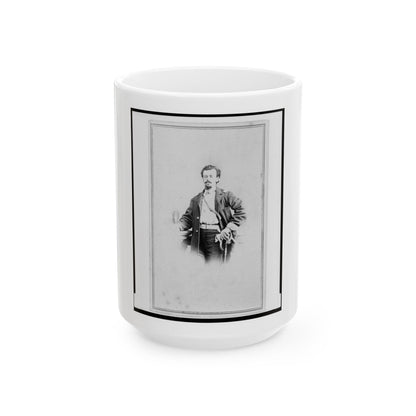 Adolph Metzner, Union Officer In The 32nd Indiana Regiment, Full-Length Portrait, Standing, Facing Front (U.S. Civil War) White Coffee Mug