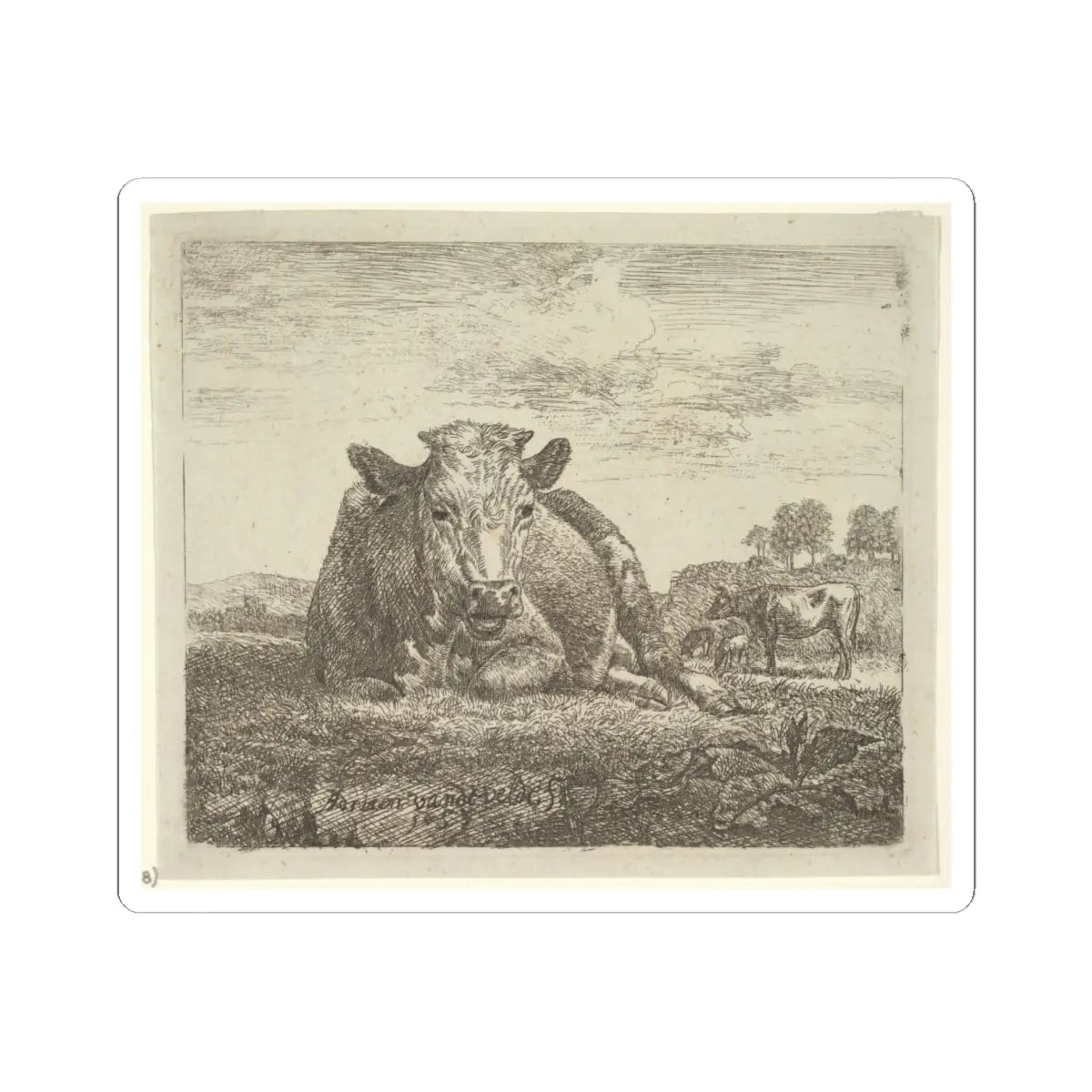 SKU:TSS-STICK-DRNVN-6X6-5 Sizes:6" × 6" Types:White