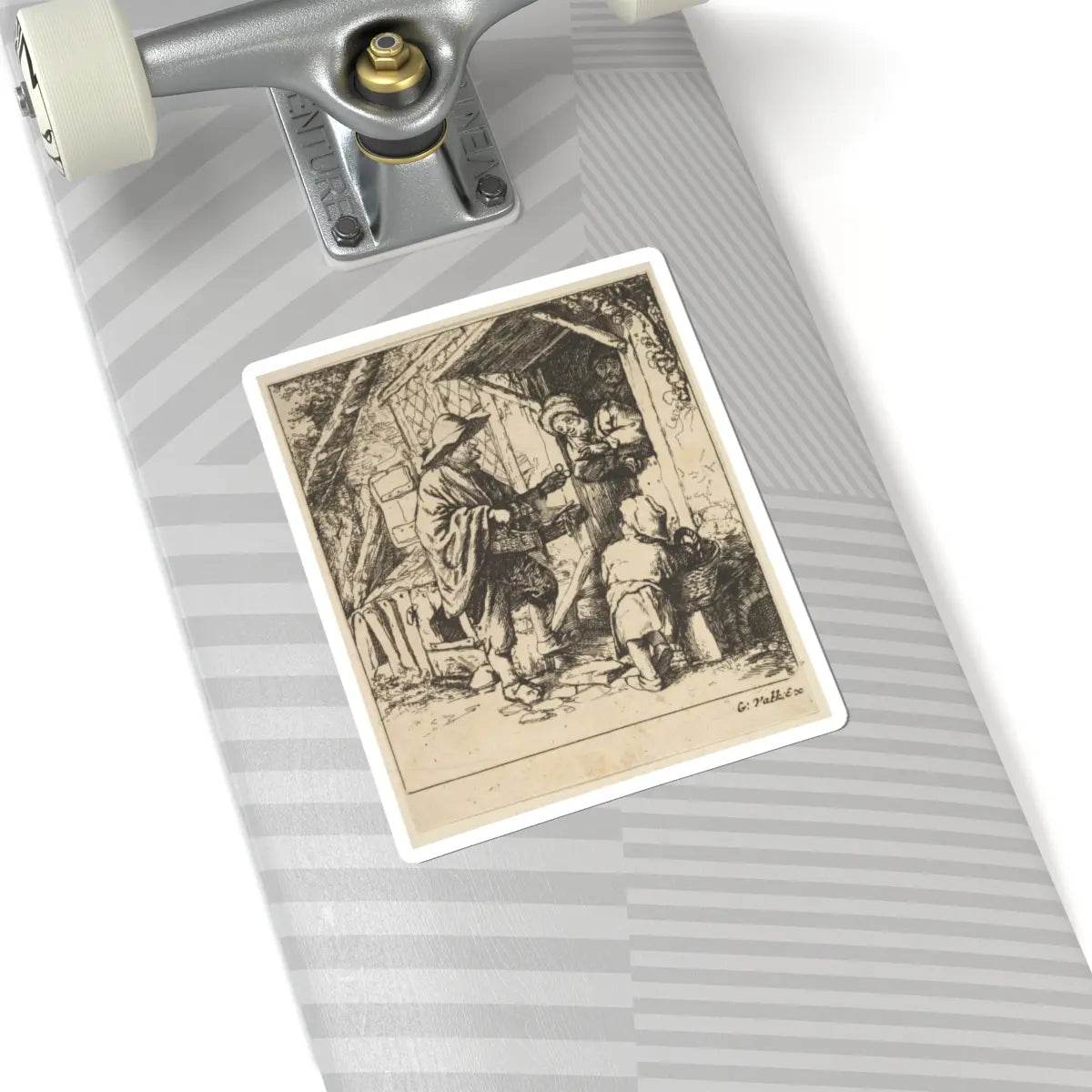 SKU:TSS-STICK-DRNVN-6X6-21 Sizes:6" × 6" Types:White