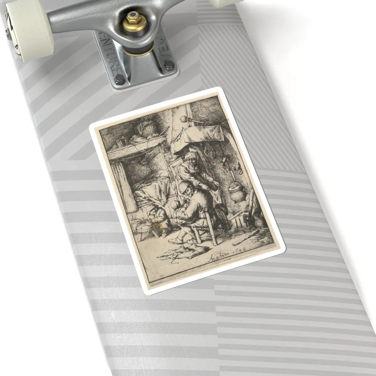 SKU:TSS-STICK-DRNVN-6X6-23 Sizes:6" × 6" Types:White