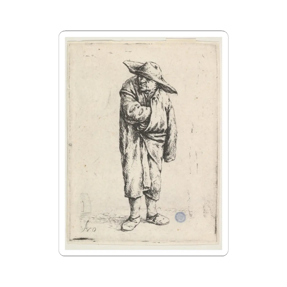 SKU:TSS-STICK-DRNVN-6X6-43 Sizes:6" × 6" Types:White