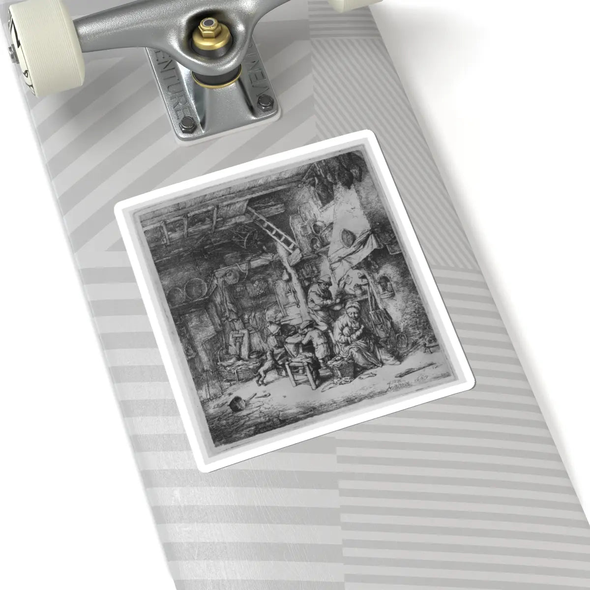SKU:TSS-STICK-DRNVN-6X6-71 Sizes:6" × 6" Types:White