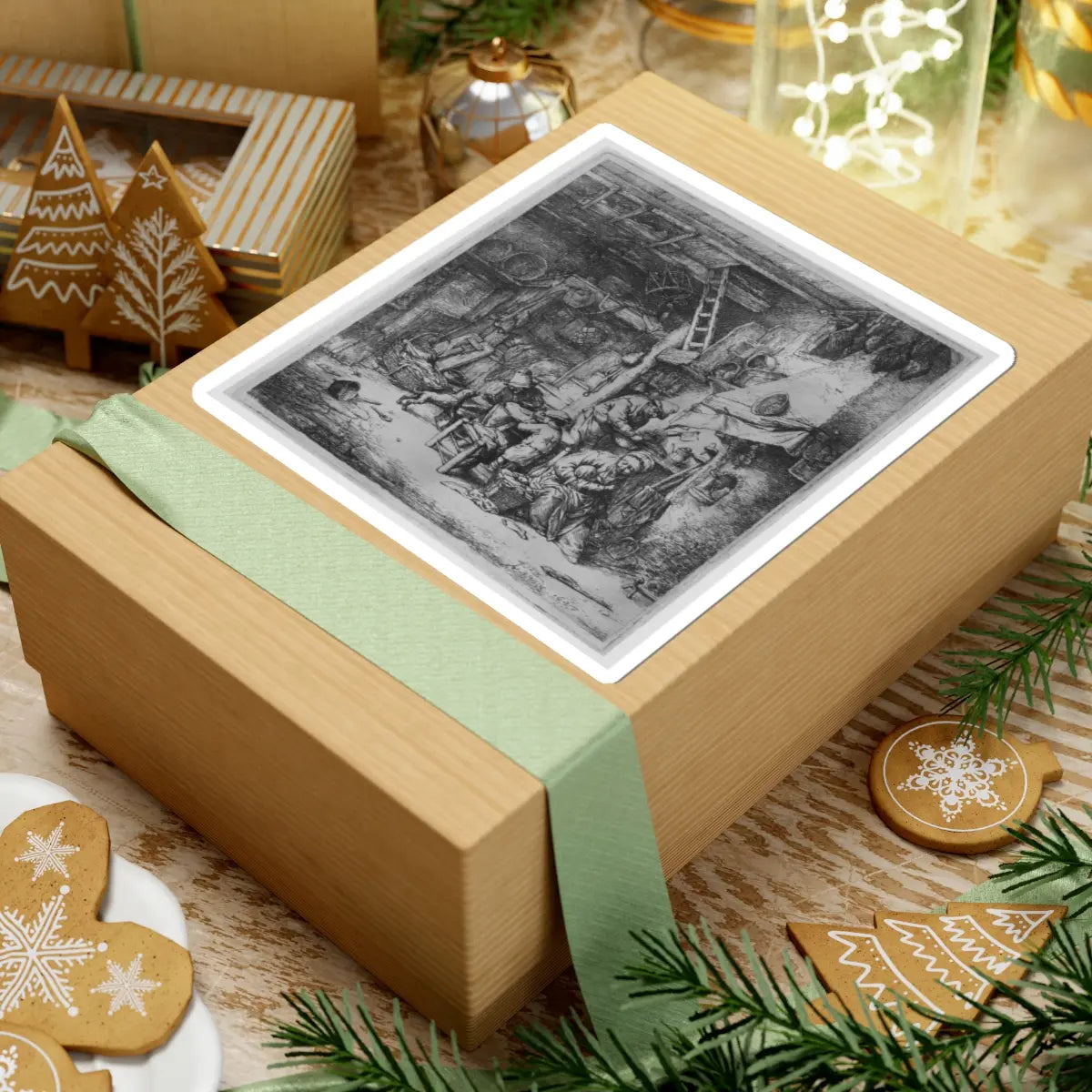 SKU:TSS-STICK-DRNVN-6X6-71 Sizes:6" × 6" Types:White