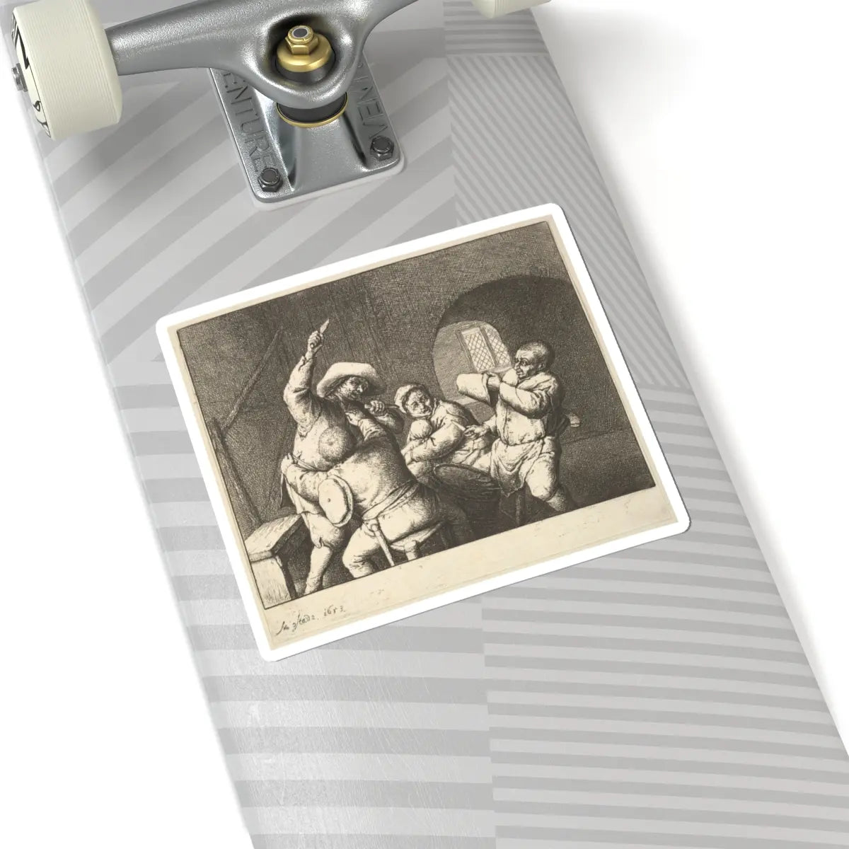SKU:TSS-STICK-DRNVN-6X6-76 Sizes:6" × 6" Types:White
