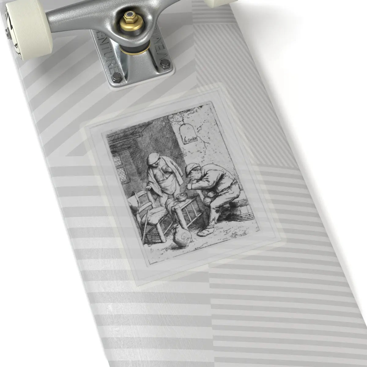 SKU:TSS-STICK-DRNVN-6X6-13S0W Sizes:6" × 6" Types:Transparent