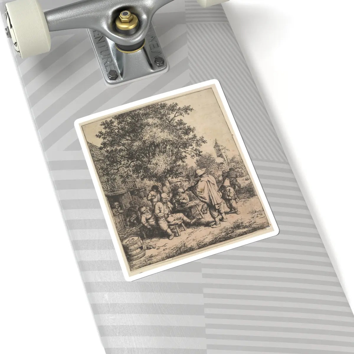 SKU:TSS-STICK-DRNVN-6X6-99 Sizes:6" × 6" Types:White