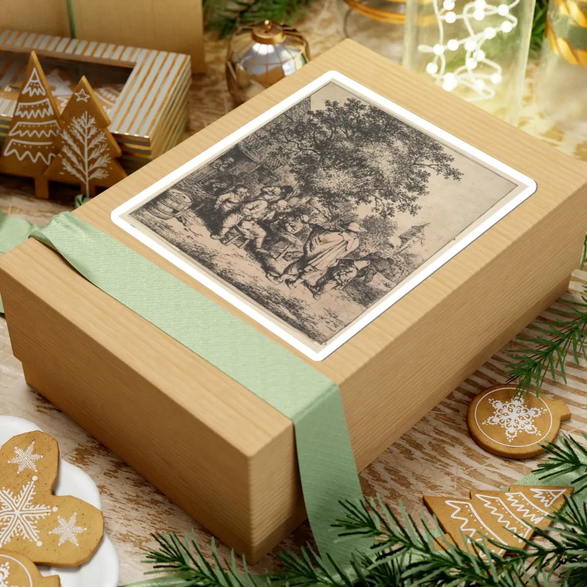 SKU:TSS-STICK-DRNVN-6X6-99 Sizes:6" × 6" Types:White