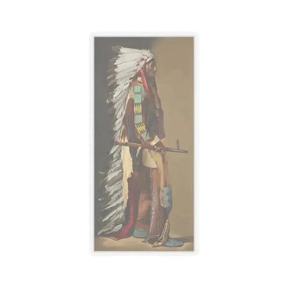 Adrian Martinez - Chief Red Cloud (Native Americans in Art) STICKER Vinyl Kiss-Cut Decal 3 Inch Transparent - The Sticker Space