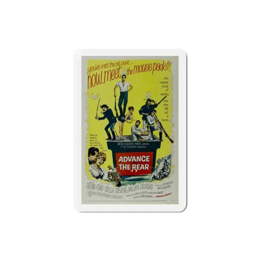 Advance to the Rear 1964 Movie Poster Refrigerator Magnet 3 Inch - The Sticker Space