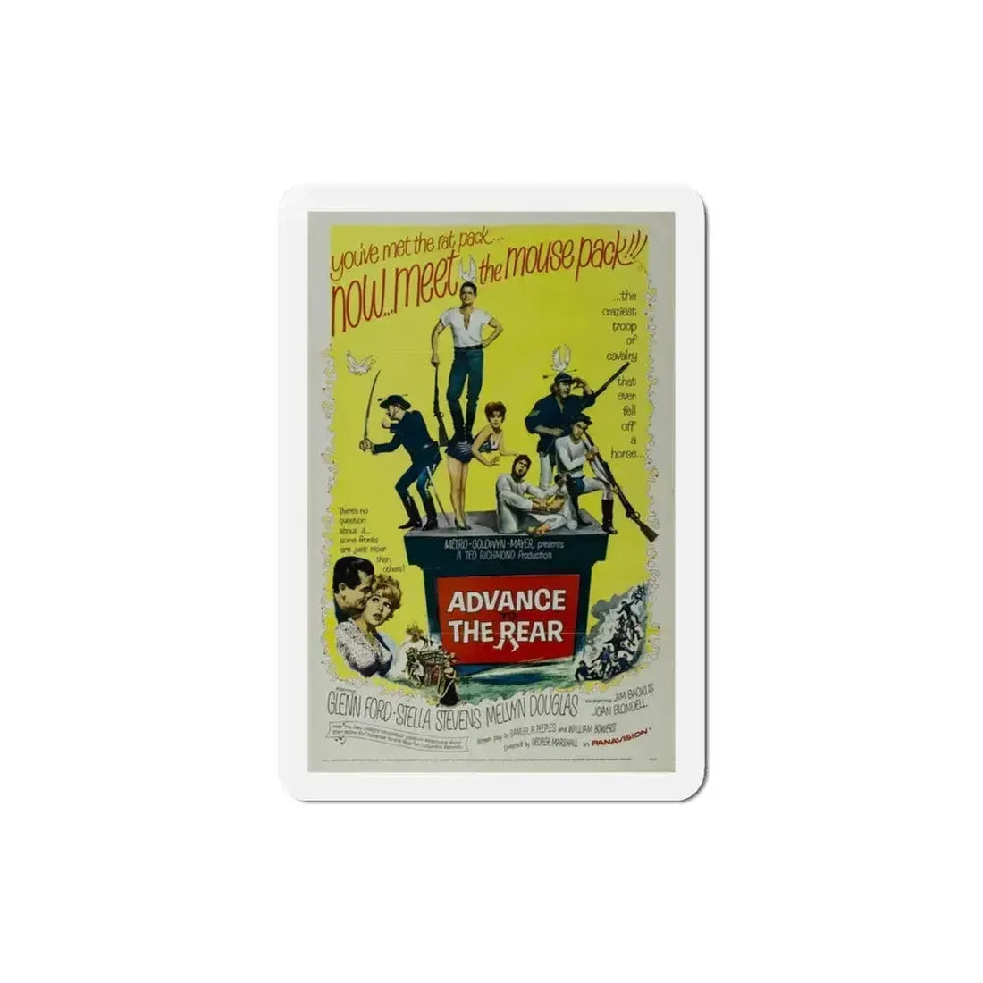 Advance to the Rear 1964 Movie Poster Refrigerator Magnet 3 Inch - The Sticker Space