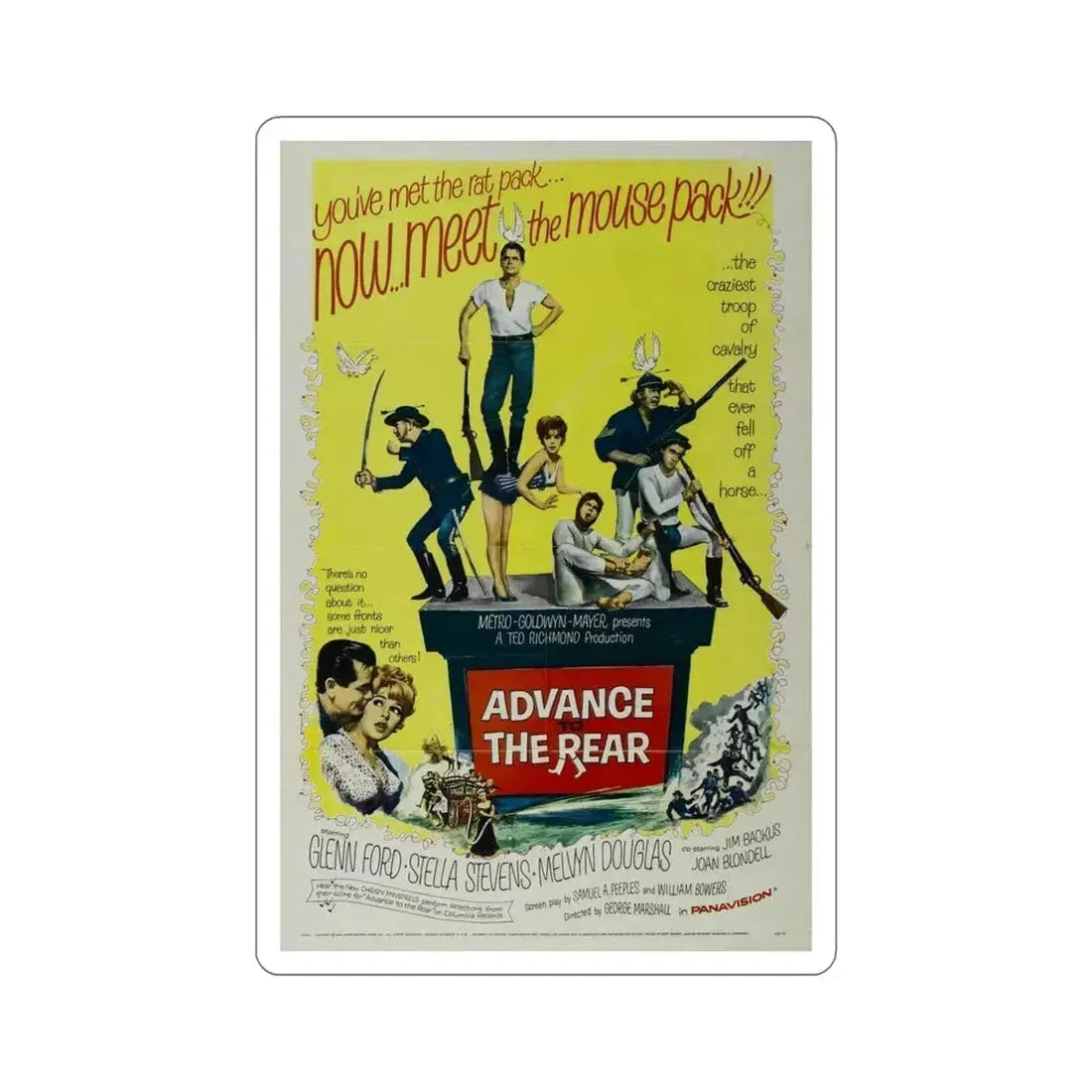 Advance to the Rear 1964 Movie Poster STICKER Vinyl Die-Cut Decal 5 Inch - The Sticker Space