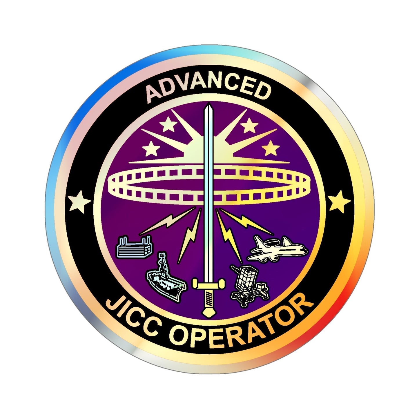 Advanced JICC Operator (U.S. Air Force) Holographic STICKER Die-Cut Vinyl Decal-5 Inch-The Sticker Space