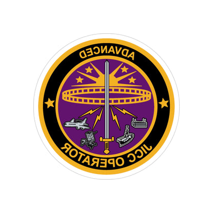 Advanced JICC Operator (U.S. Air Force) REVERSE PRINT Transparent STICKER-3" × 3"-The Sticker Space