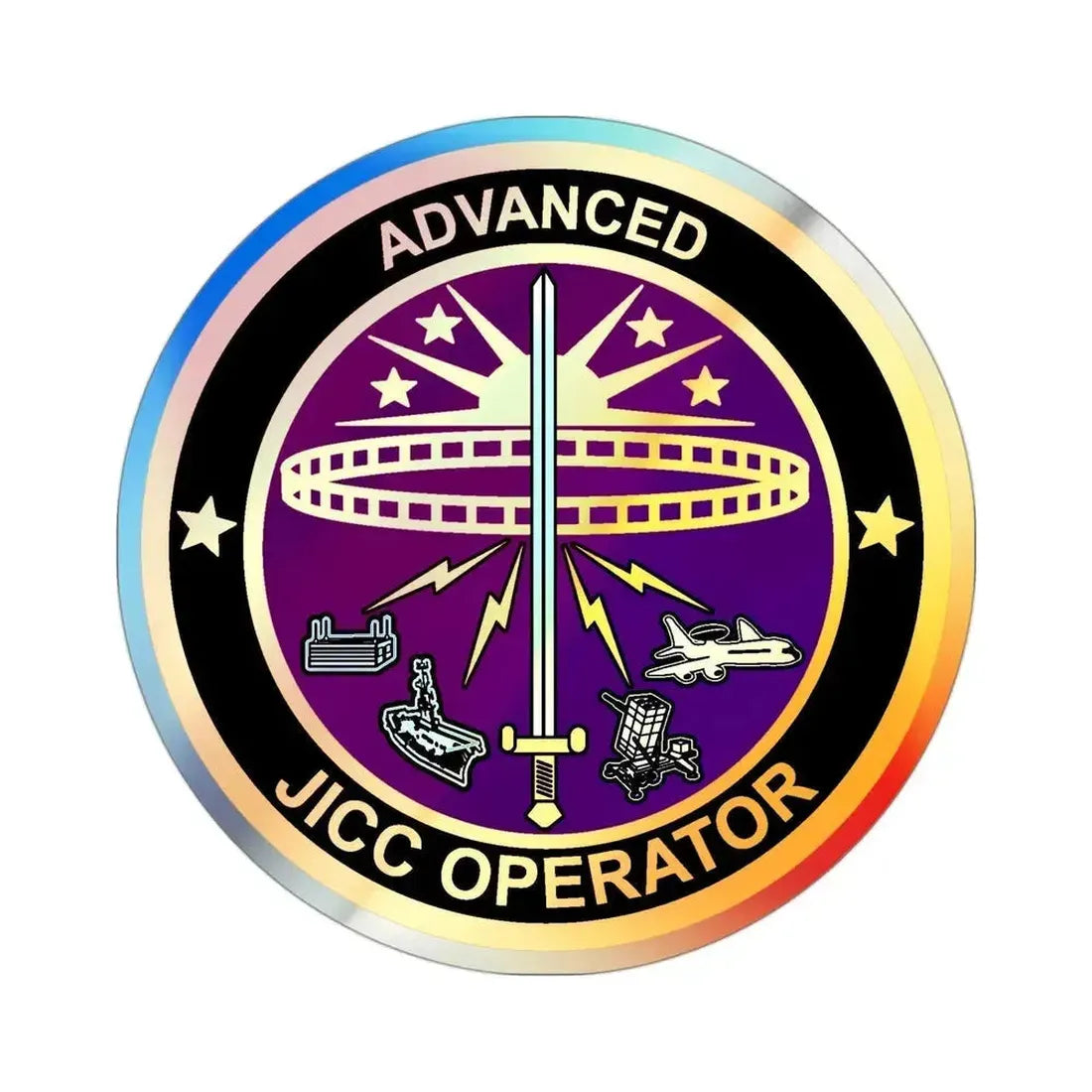 Advanced JICC Operator (U.S. Air Force) Holographic STICKER Die-Cut Vinyl Decal 3 Inch Holographic - The Sticker Space