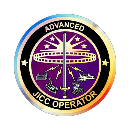 Advanced JICC Operator (U.S. Air Force) Holographic STICKER Die-Cut Vinyl Decal 5 Inch Holographic - The Sticker Space