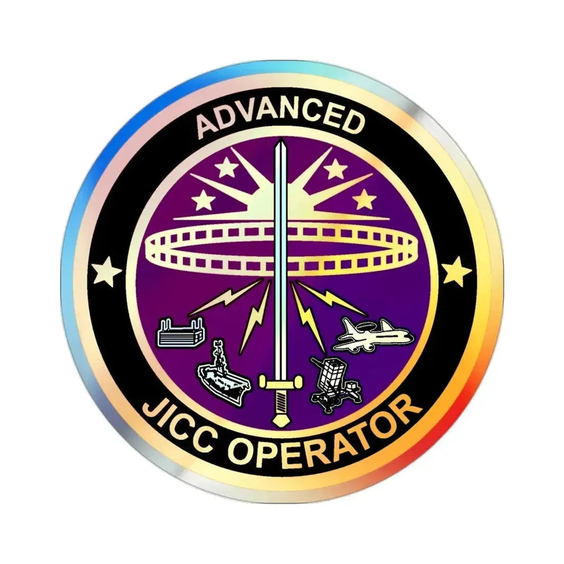 Advanced JICC Operator (U.S. Air Force) Holographic STICKER Die-Cut Vinyl Decal - The Sticker Space