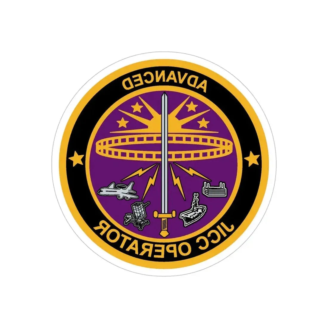 Advanced JICC Operator (U.S. Air Force) REVERSE PRINT Transparent Die-Cut STICKER - The Sticker Space