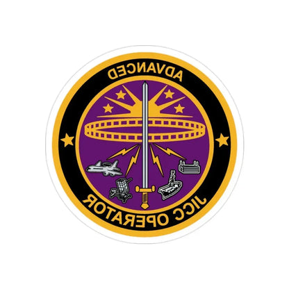 Advanced JICC Operator (U.S. Air Force) REVERSE PRINT Transparent Die-Cut STICKER - The Sticker Space