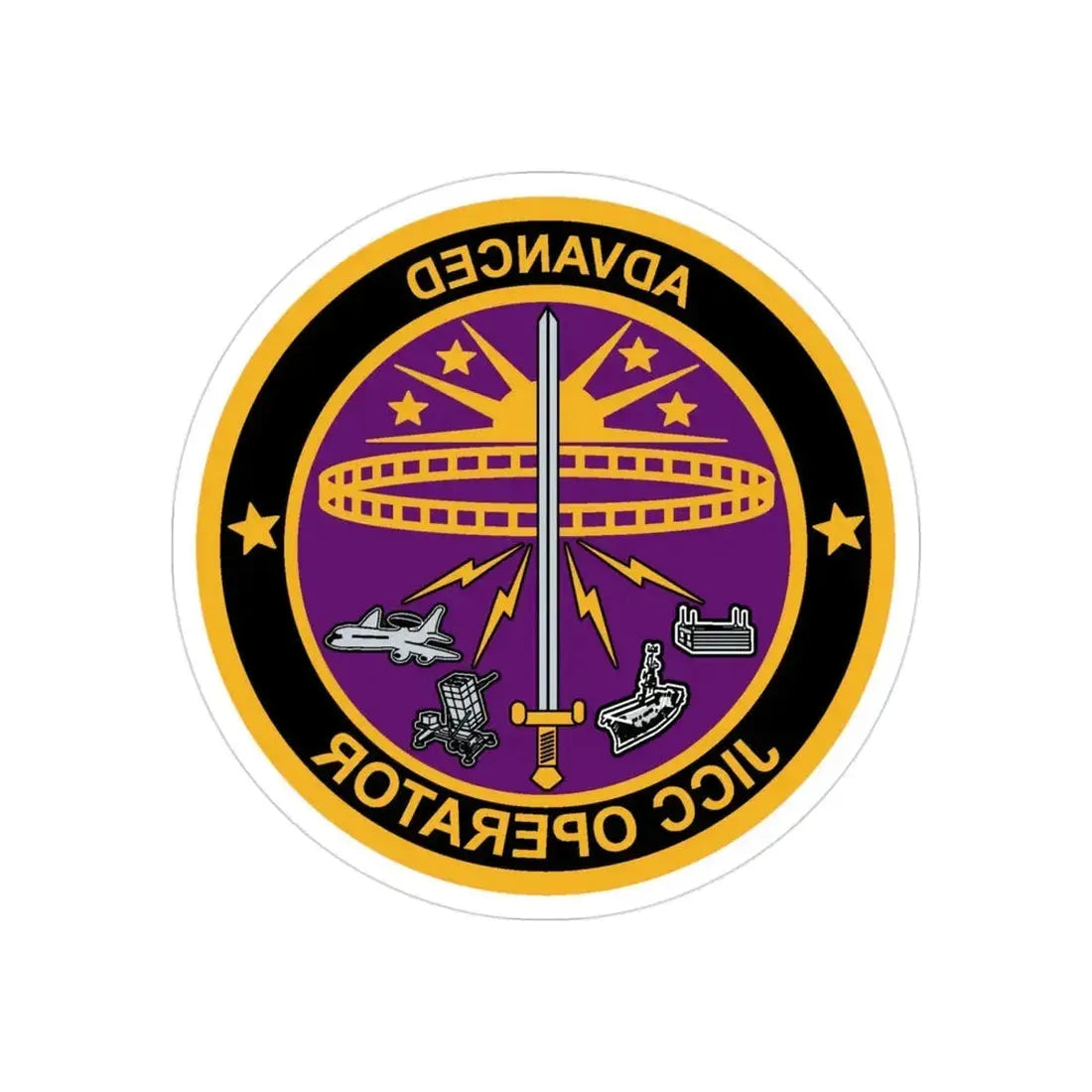 Advanced JICC Operator (U.S. Air Force) REVERSE PRINT Transparent Die-Cut STICKER - The Sticker Space